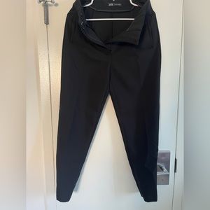 High-waisted black pants